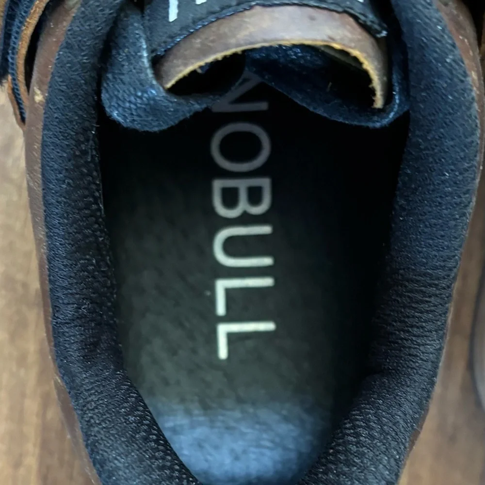 NOBULL lifter shoes NWT NEW black brown coffee leather sz 5 woman 3.5 3 1/2 men